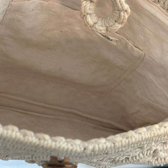 Vintage Crochet Shoulder Bag | Boho Knit Summer Purse - Picture 6 of 6